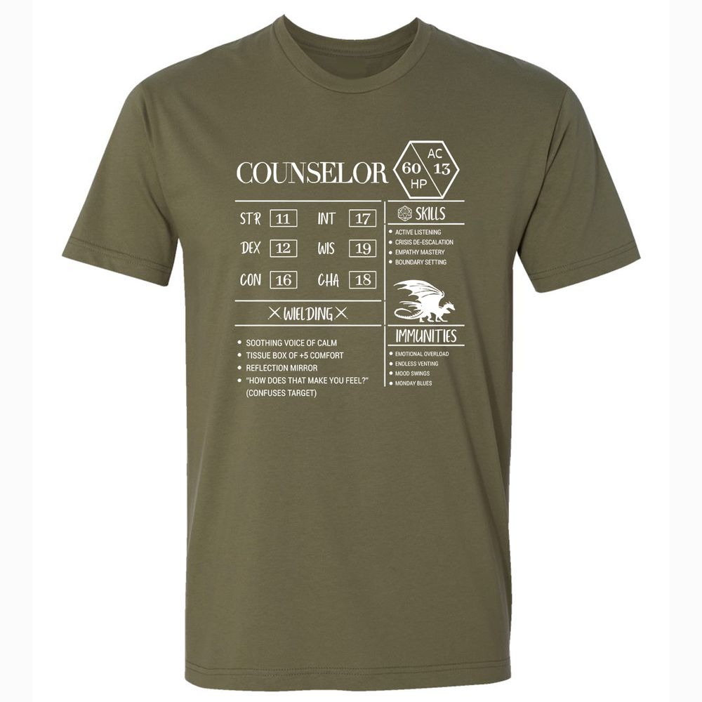 Counselor New Premium Unisex T-Shirt - Military Green - 5