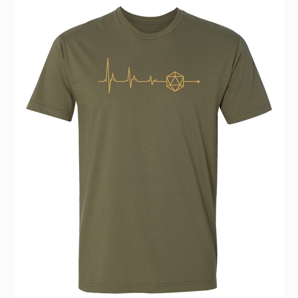 D20 Dice Is My Life Premium Unisex T-Shirt - Military Green - 5