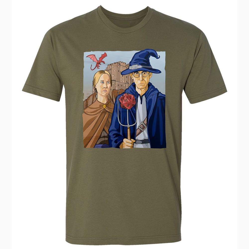 DnD Gothic Premium Unisex T-Shirt - Military Green - 5