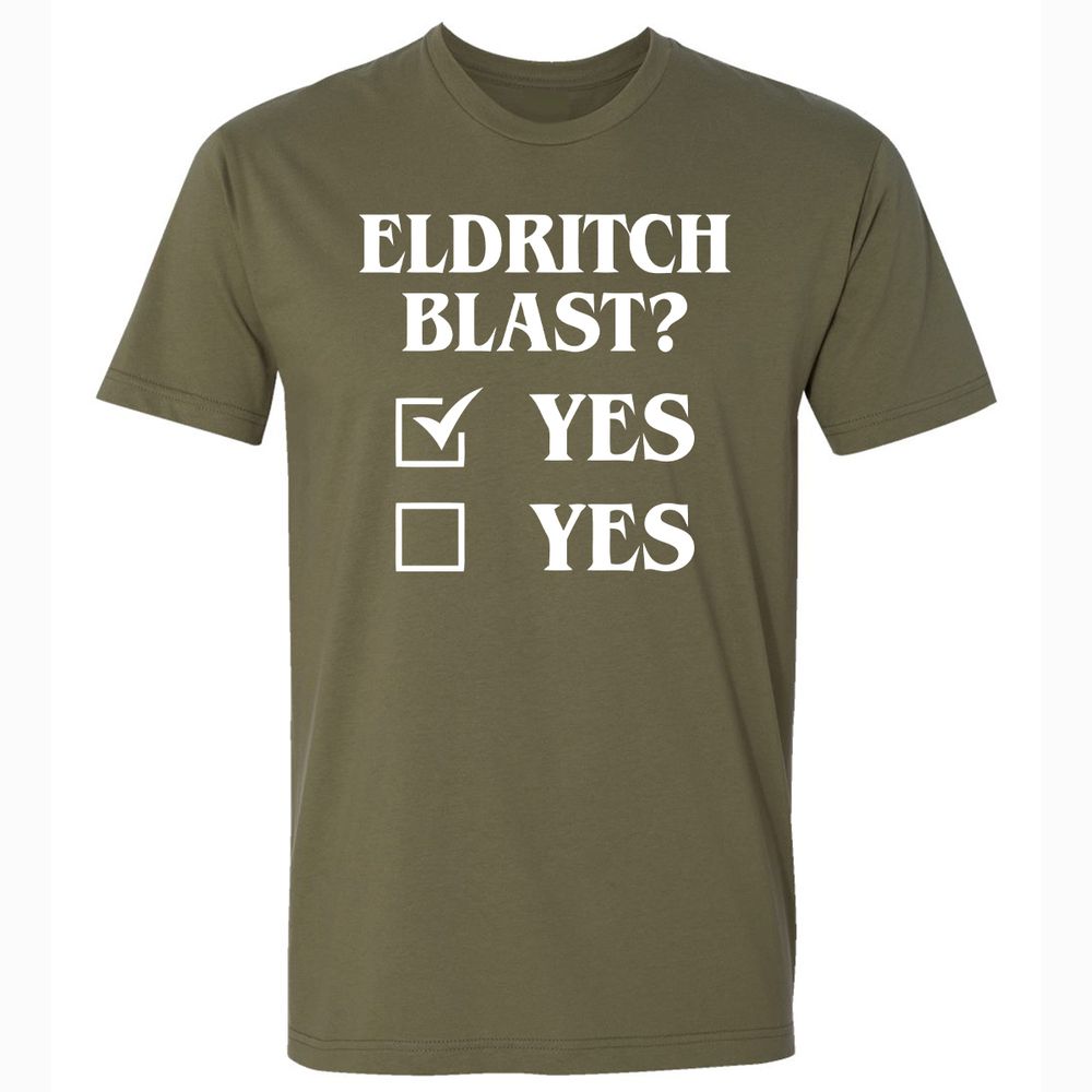 Eldritch Blast Yes Premium Unisex T-Shirt - Military Green - 5