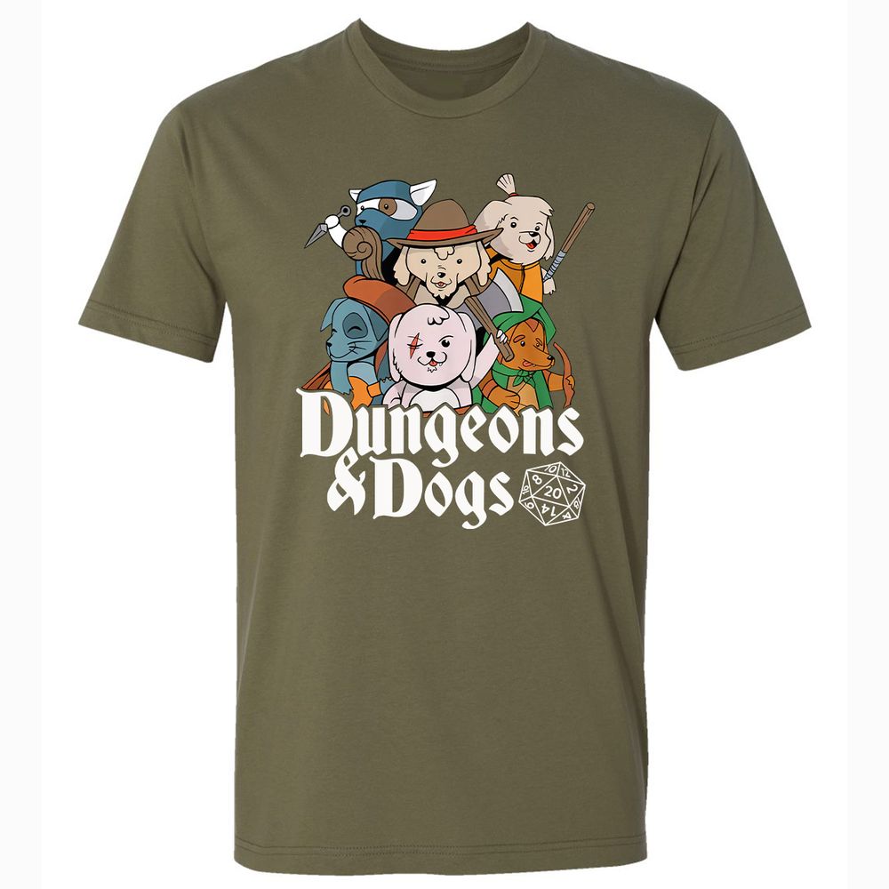 Dungeons & Dogs Premium Unisex T-Shirt - Military Green - 5