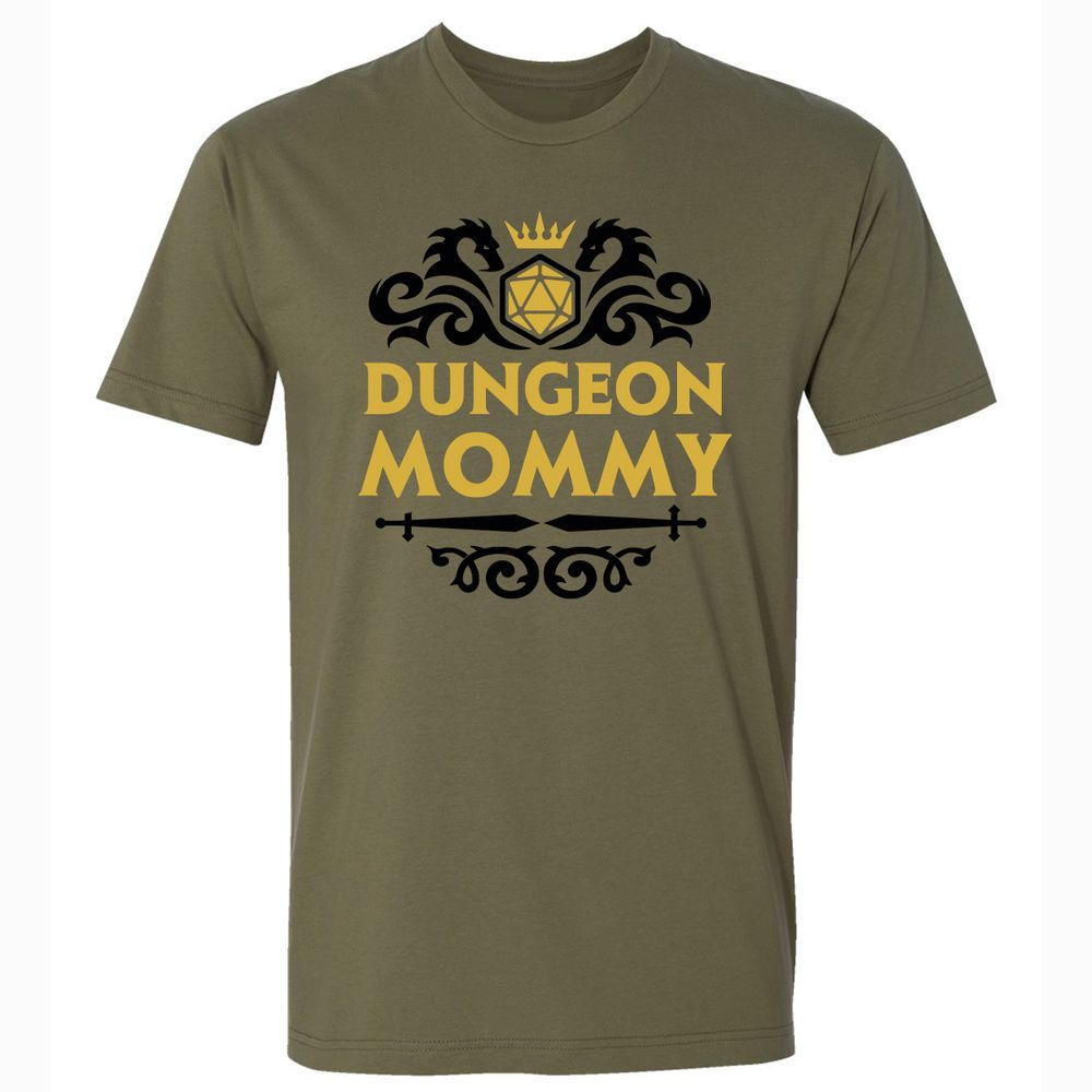 Dungeon Mommy Premium Unisex T-Shirt - Military Green - 5