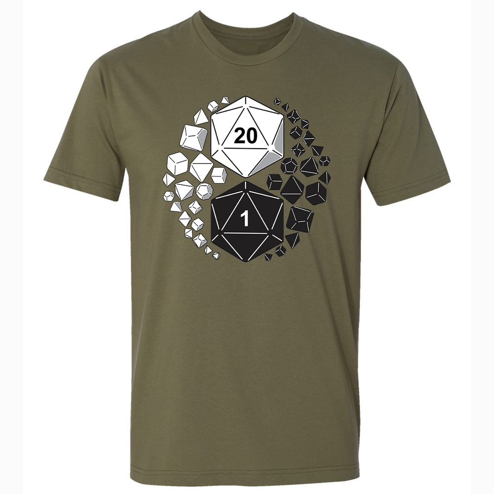 Gaming Yin Yang Premium Unisex T-Shirt - Military Green - 5