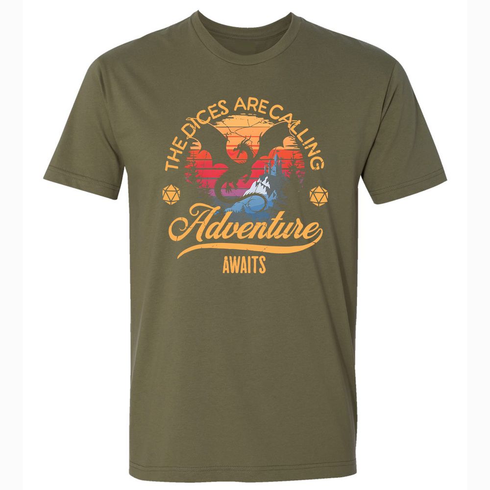 The Dices Are Calling Premium Unisex T-Shirt - Military Green - 5