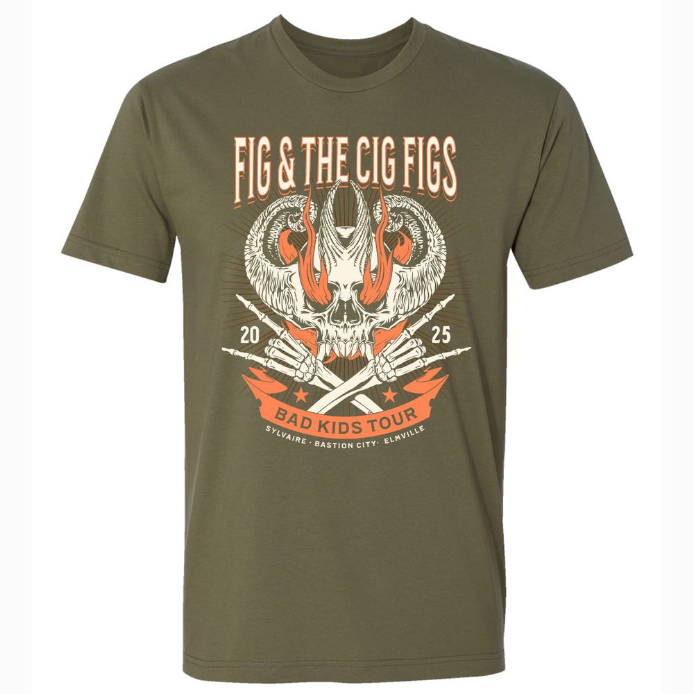 Fig and the Cig Figs, Dimension 20 Premium Unisex T-Shirt - Military Green - 5