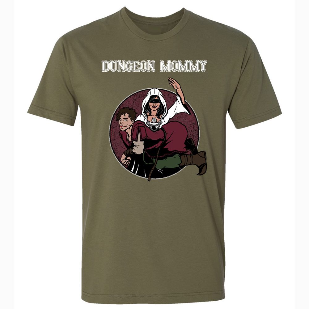 Dominant Dungeon Mommy Premium Unisex T-Shirt - Military Green - 5