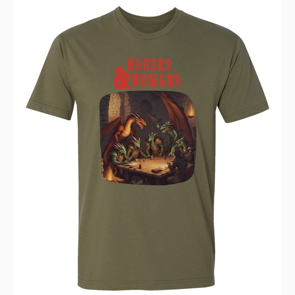 Houses And Humans Premium Unisex T-Shirt - Military Green - 5