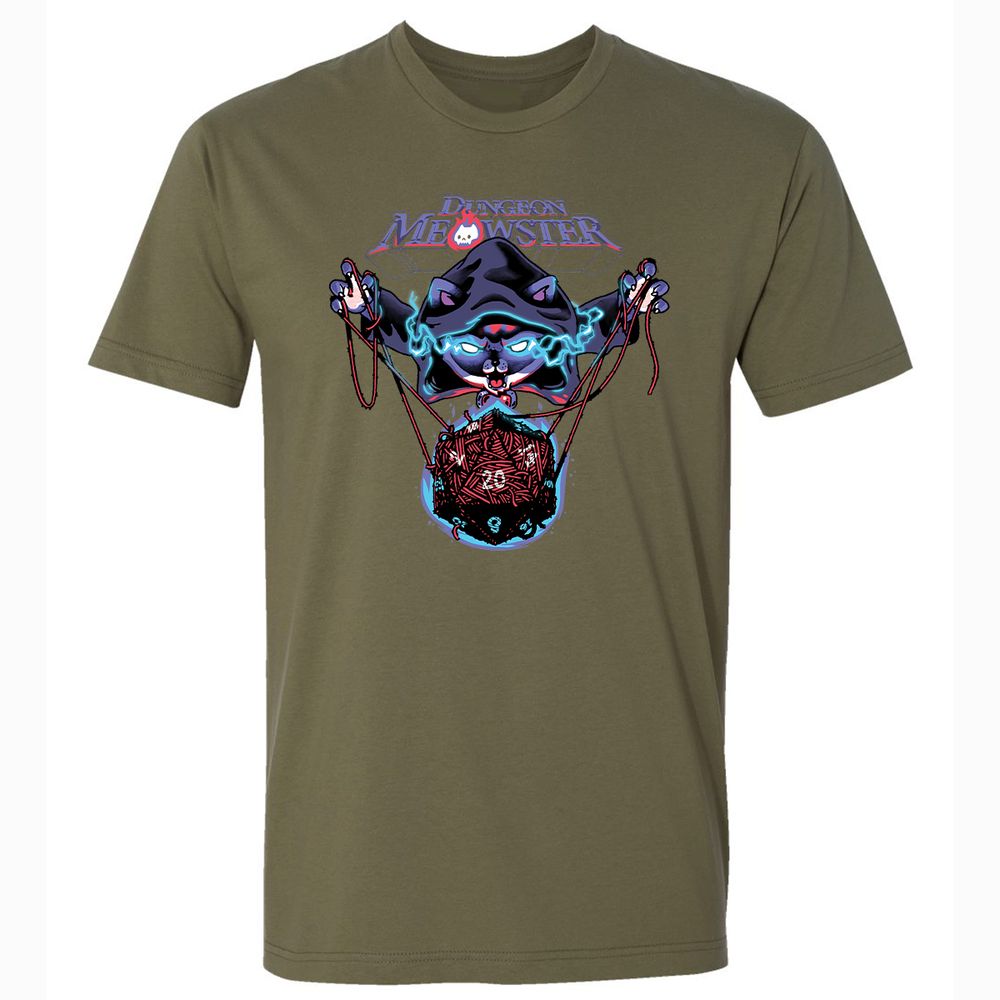 Dungeon Meowster Premium Unisex T-Shirt - Military Green - 5