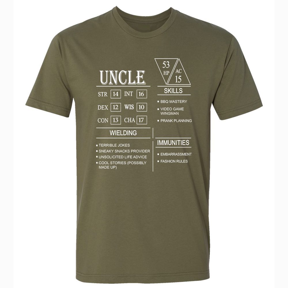 Uncle Stats Premium Unisex T-Shirt - Military Green - 5