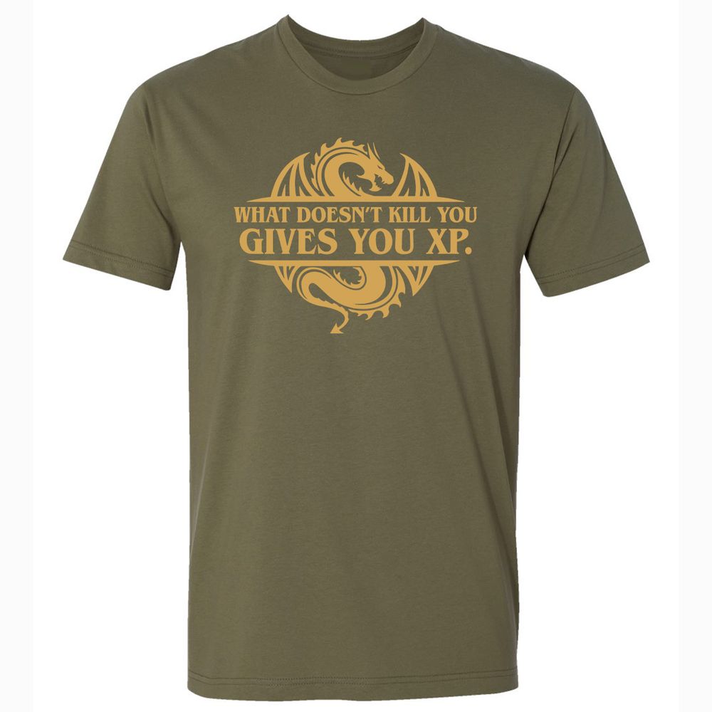 What Doesn't Kill You Gives You XP Premium Unisex T-Shirt - Military Green - 5