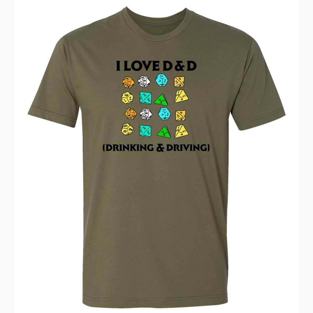 Drinking & Driving Premium Unisex T-Shirt - Military Green - 5