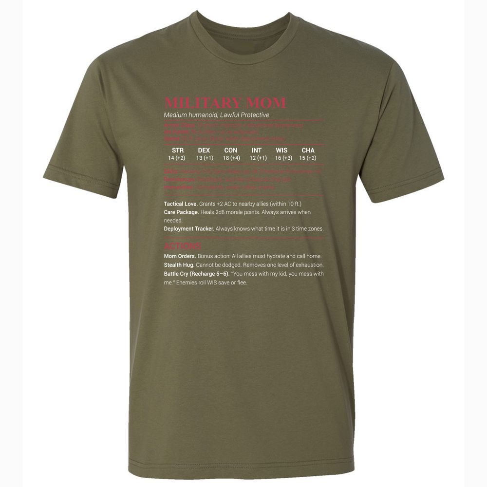 Military Mom Premium Unisex T-Shirt - Military Green - 5