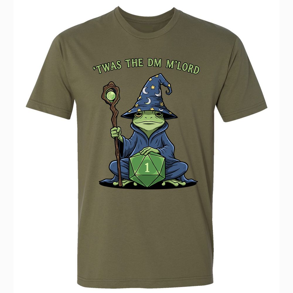 Twas the DM M’lord Premium Unisex T-Shirt - Military Green - 5