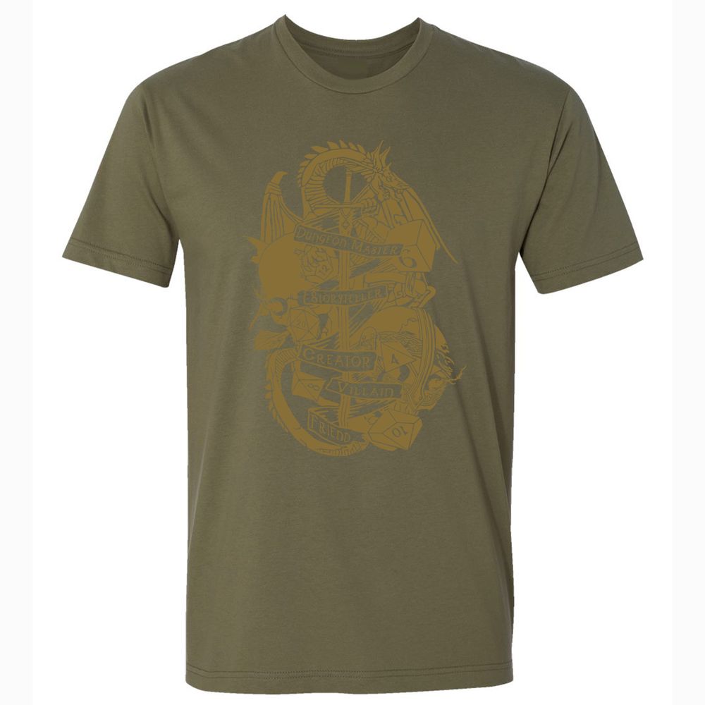 Dungeon Master Dragon Premium Unisex T-Shirt - Military Green - 5