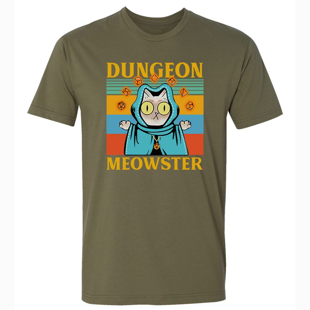Dungeon Meowster Premium Unisex T-Shirt - Military Green - 5