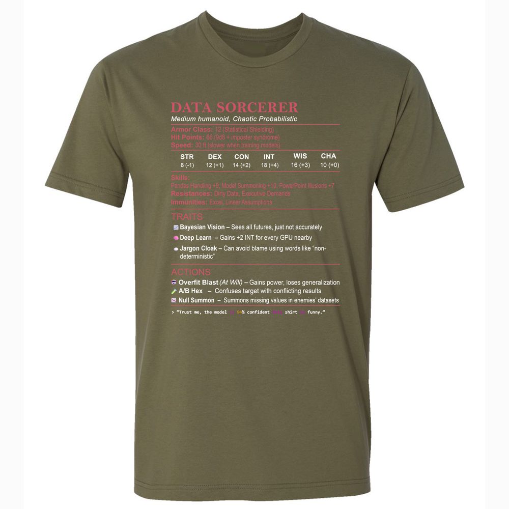 Data Scientist Stats (Data Sorcerer) - Military Green - 5