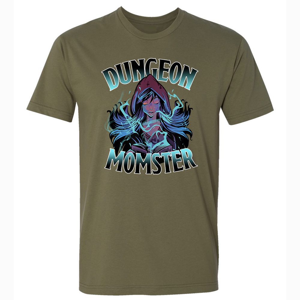 Dungeon Momster Premium Unisex T-Shirt - Military Green - 5