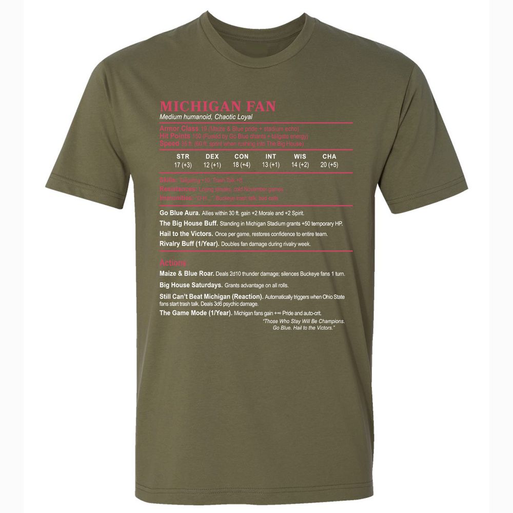 MICHIGAN FAN Premium Unisex T-Shirt - Military Green - 5