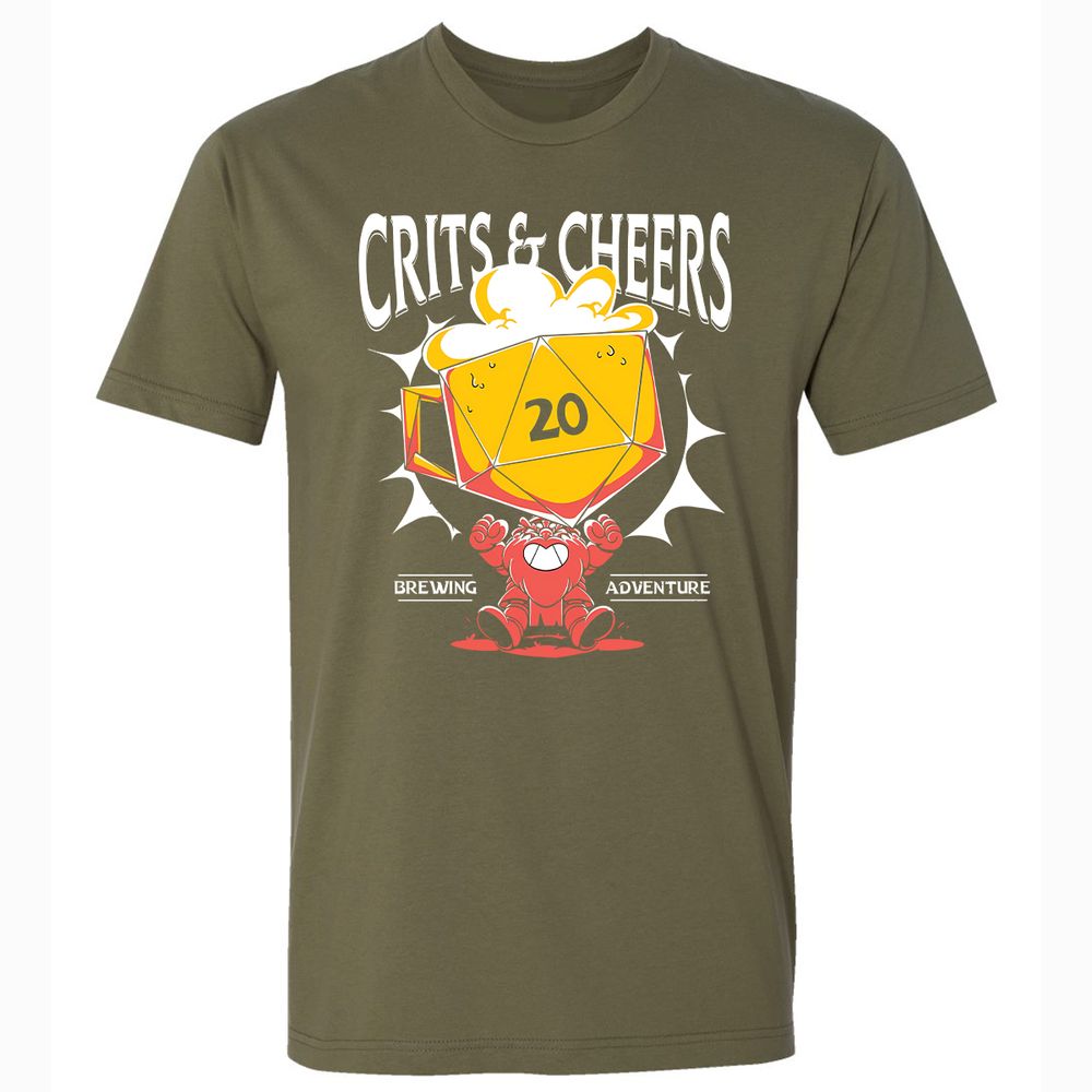 Crits & Cheers Premium Unisex T-Shirt - Military Green - 5