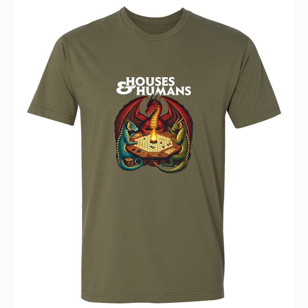 Houses & Humans Premium Unisex T-Shirt - Military Green - 5
