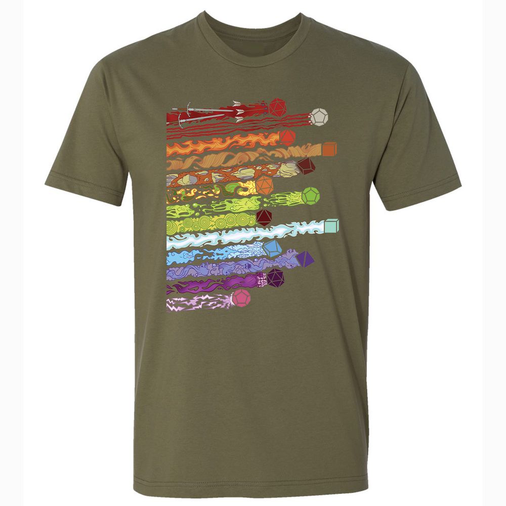 Damage Dices Premium Unisex T-Shirt - Military Green - 5