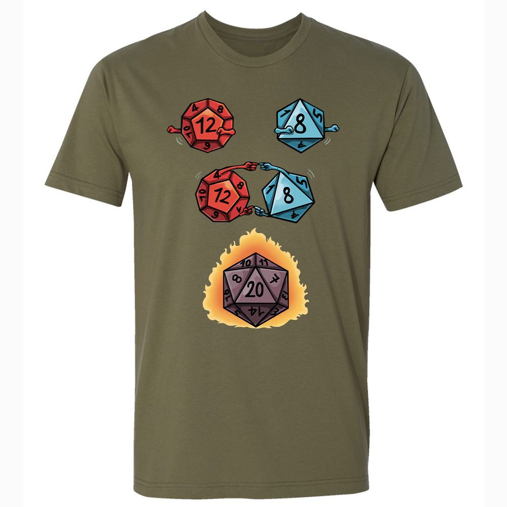 Dice Fusion RPG Premium Unisex T-Shirt - Military Green - 5