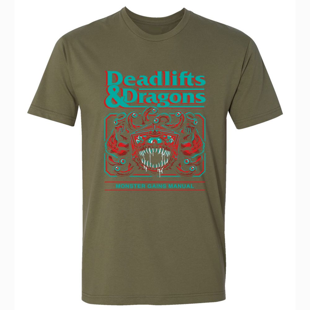 Deadlifts & Dragons Beholder - Military Green - 5