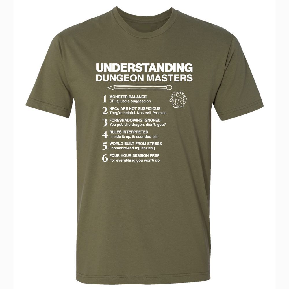 Understanding Dungeon Masters Premium Unisex T-Shirt - Military Green - 5