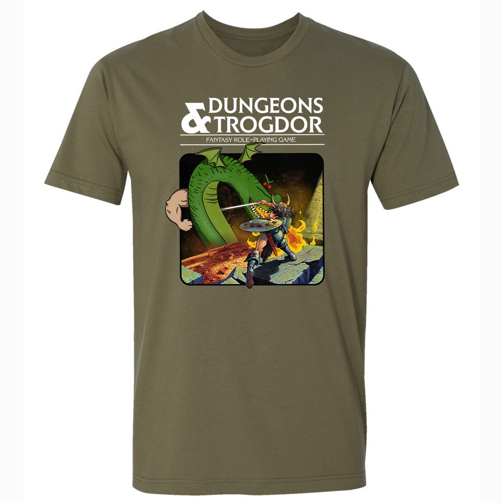 Trogdor Premium Unisex T-Shirt - Military Green - 5