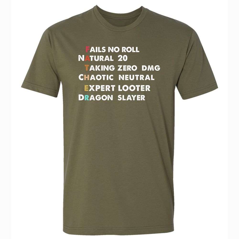 Father D&D Premium Unisex T-Shirt - Military Green - 5