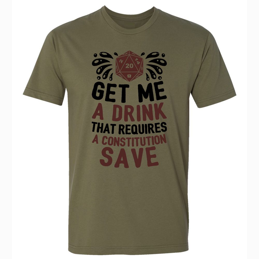 Get Me A Drink Premium Unisex T-Shirt - Military Green - 5