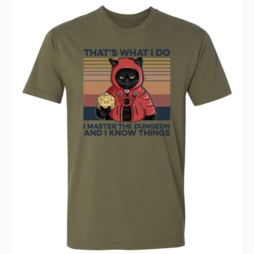 I Master The Dungeons Premium Unisex T-Shirt - Military Green - 5