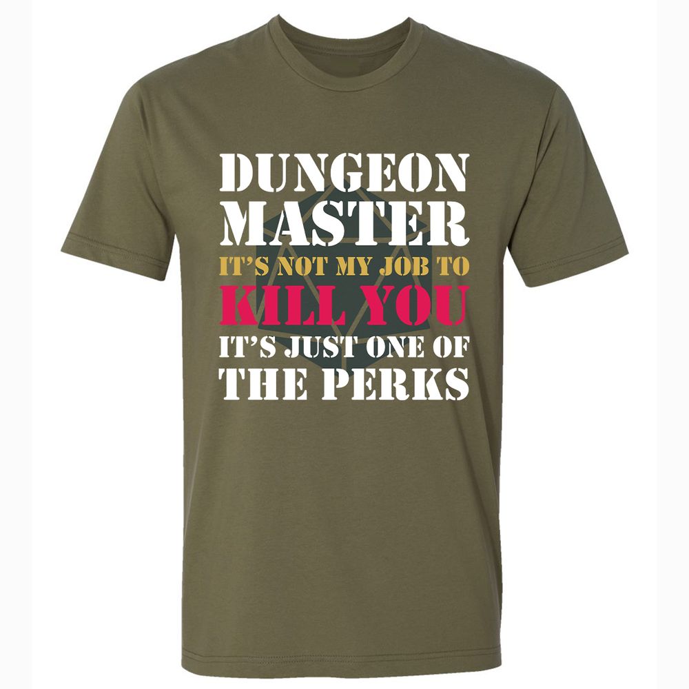 DUNGEON MASTER NOT MY JOB Premium Unisex T-Shirt - Military Green - 5