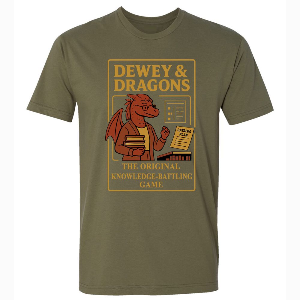 Dewey & Dragons Premium Unisex T-Shirt - Military Green - 5