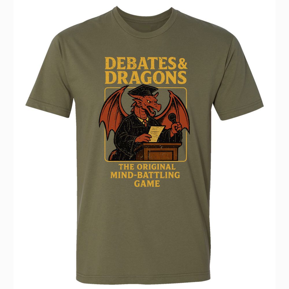 Debates & Dragons Premium Unisex T-Shirt - Military Green - 5