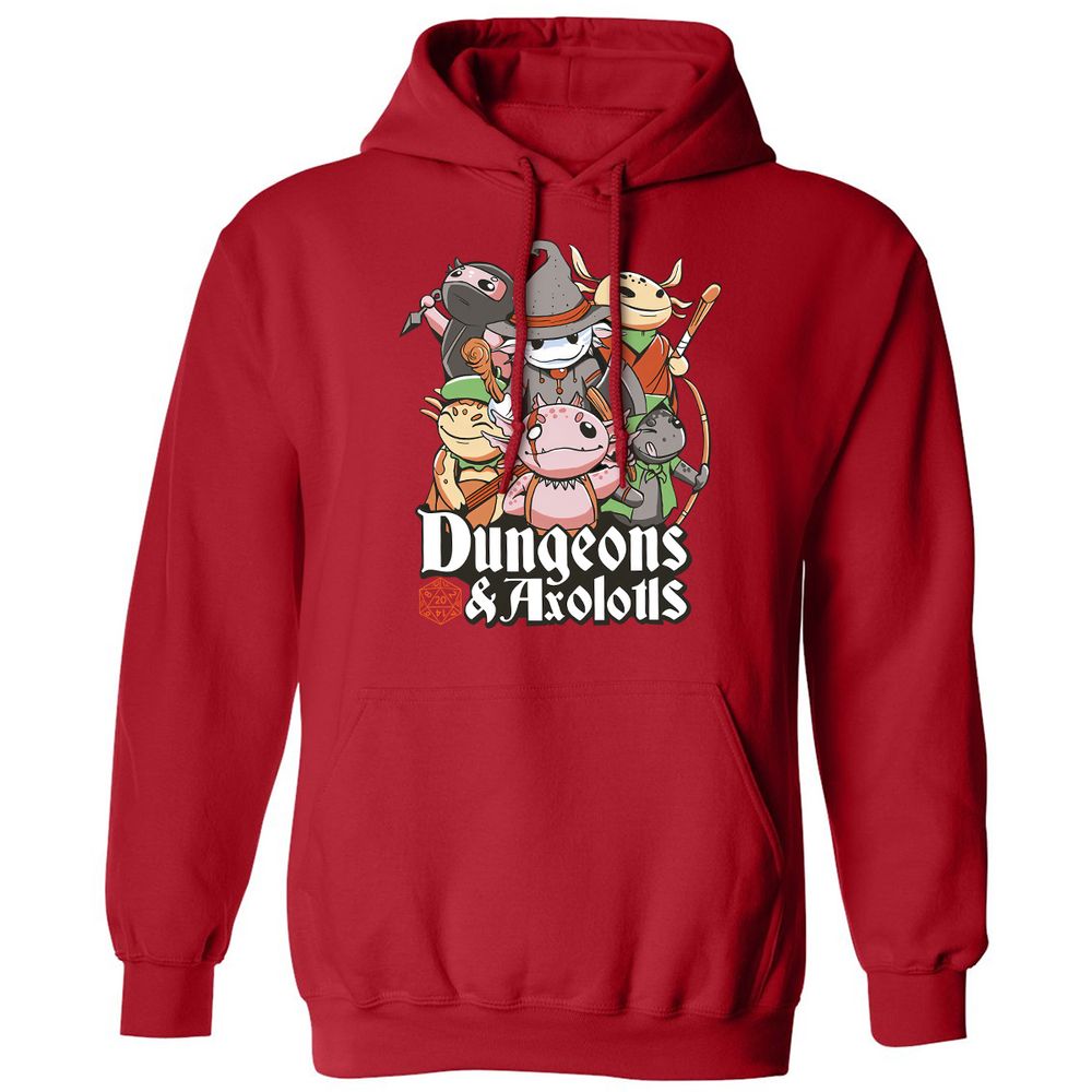 Dungeons And Axolotls Classic Unisex Hoodie - Red - 5