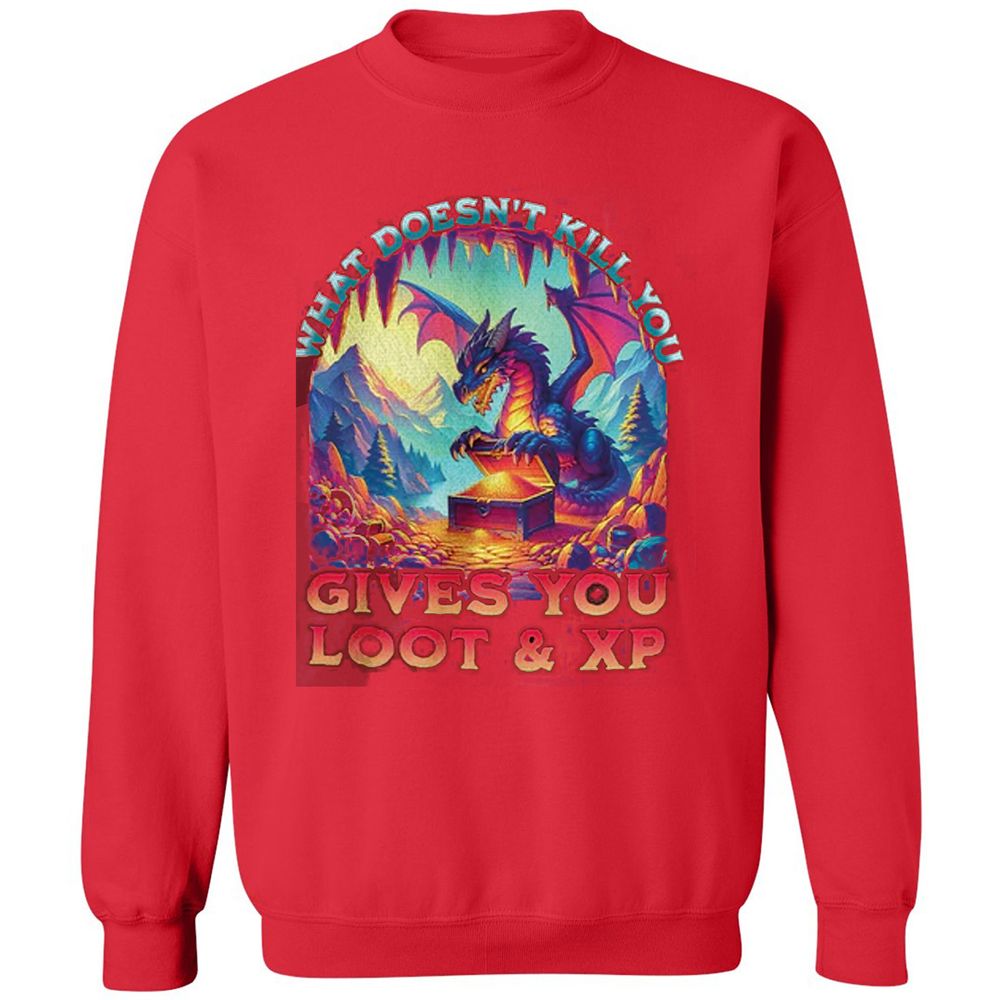 What Doesn't Kill You Give You Loot & XP Classic Unisex Sweatshirt - Red - 5