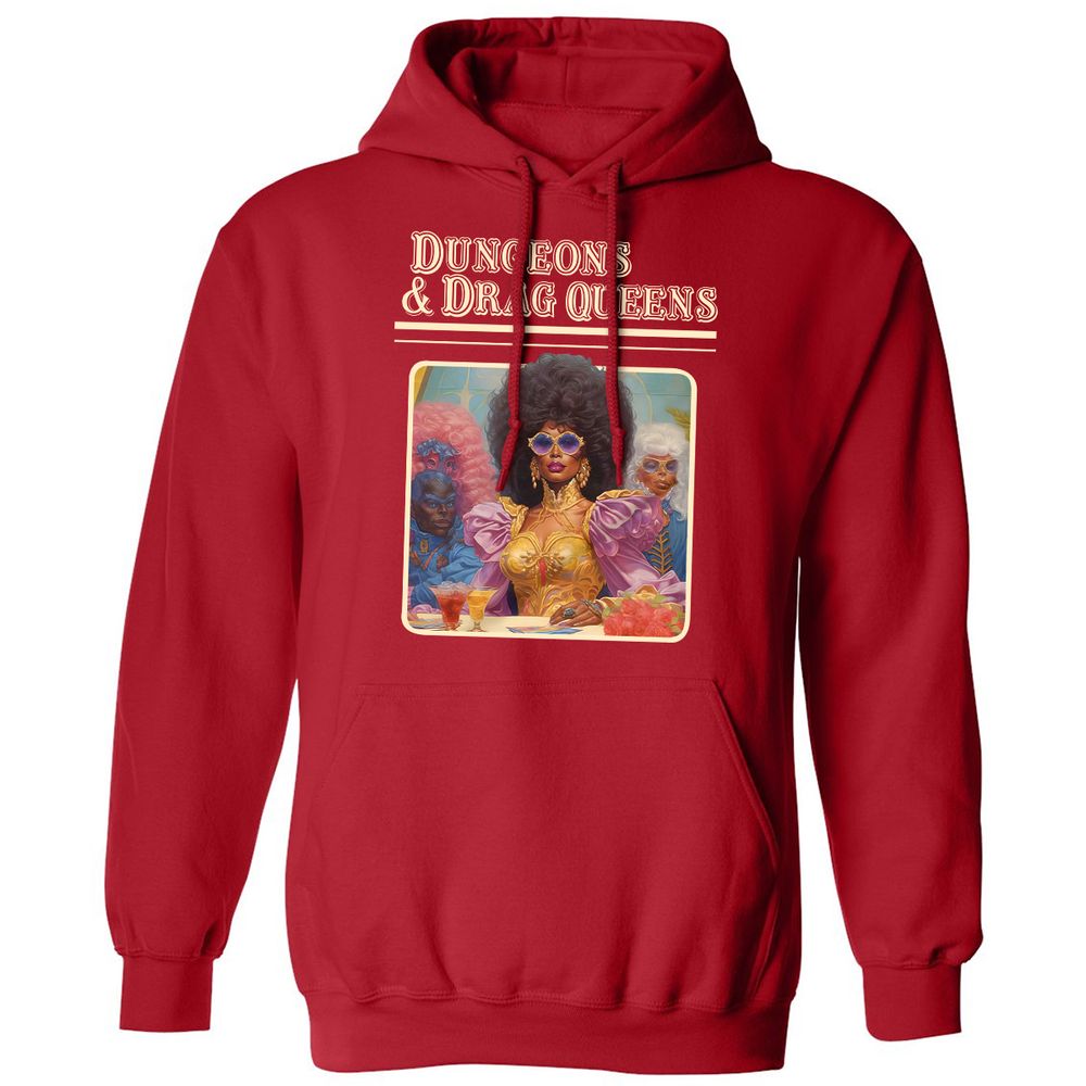 Dungeons & Drag Queens Classic Unisex Hoodie - Red - 5