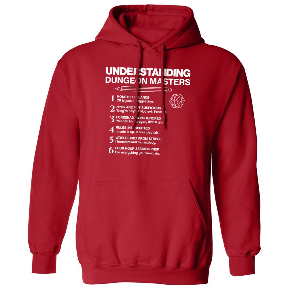 Understanding Dungeon Masters Classic Unisex Hoodie - Red - 5