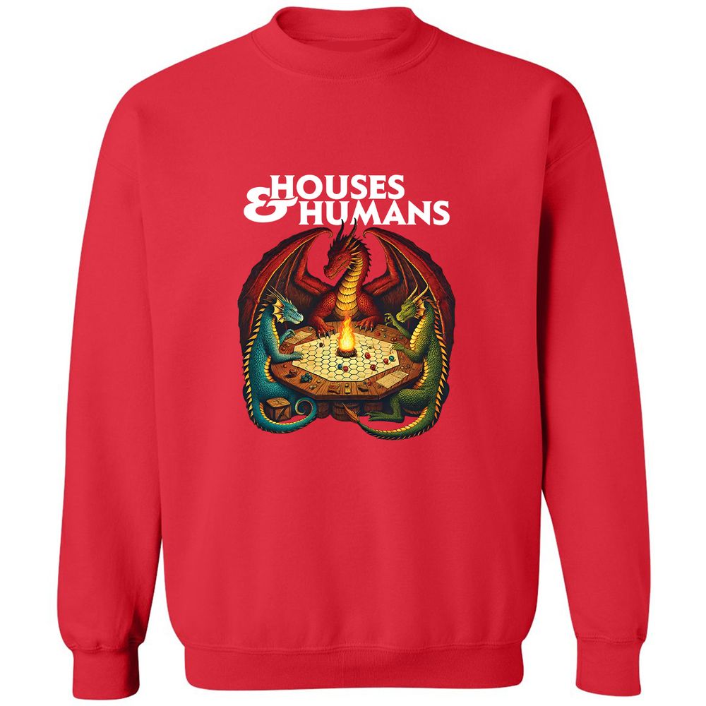Houses & Humans Classic Unisex Sweatshirt - Red - 5