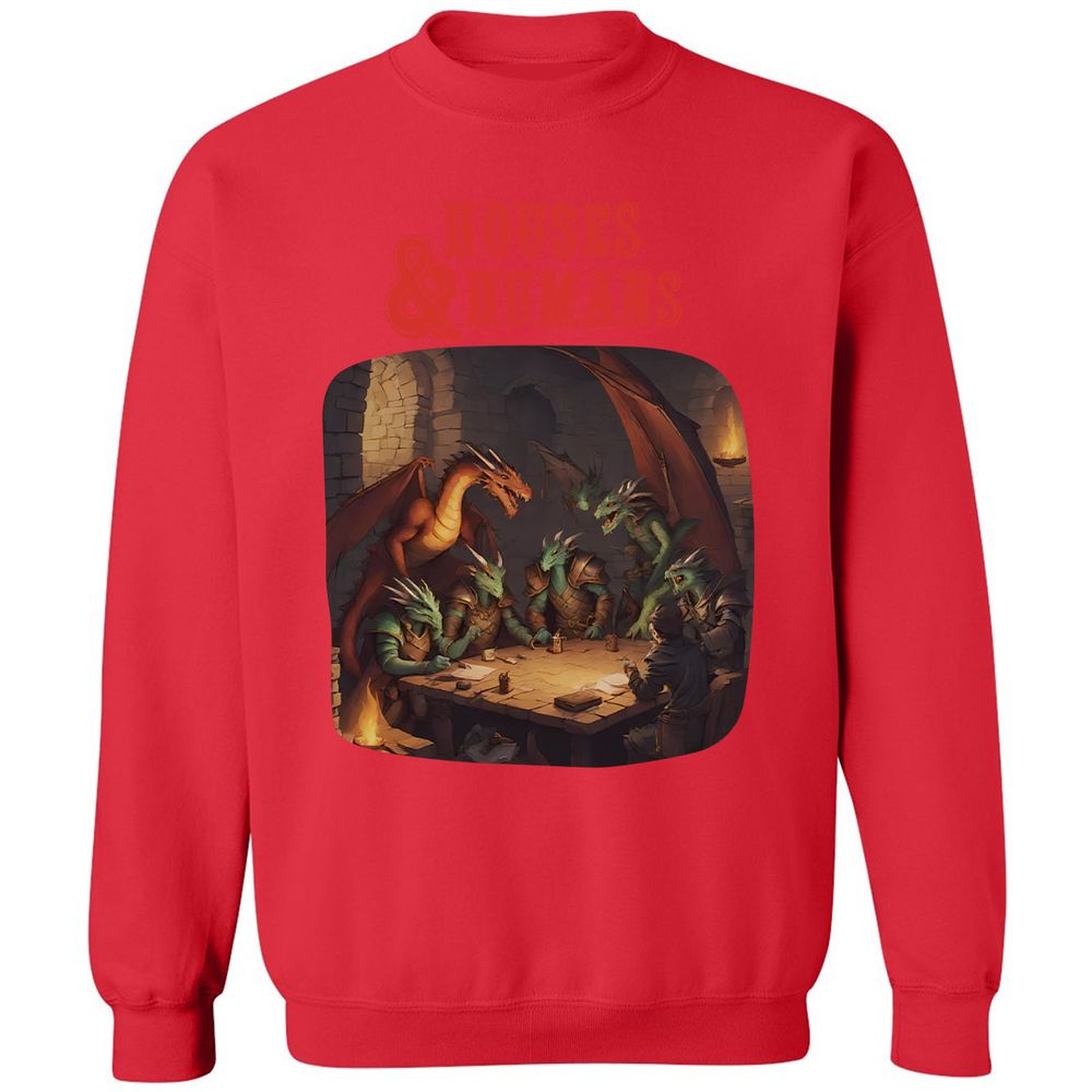 Houses And Humans Classic Unisex Sweatshirt - Red - 5