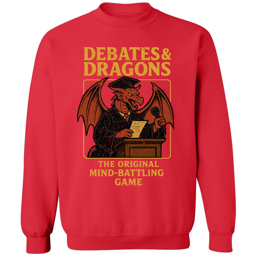 Debates & Dragons Classic Unisex Sweatshirt - Red - 5