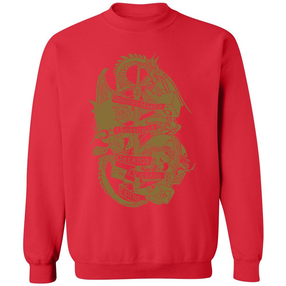 Dungeon Master Dragon Classic Unisex Sweatshirt - Red - 5