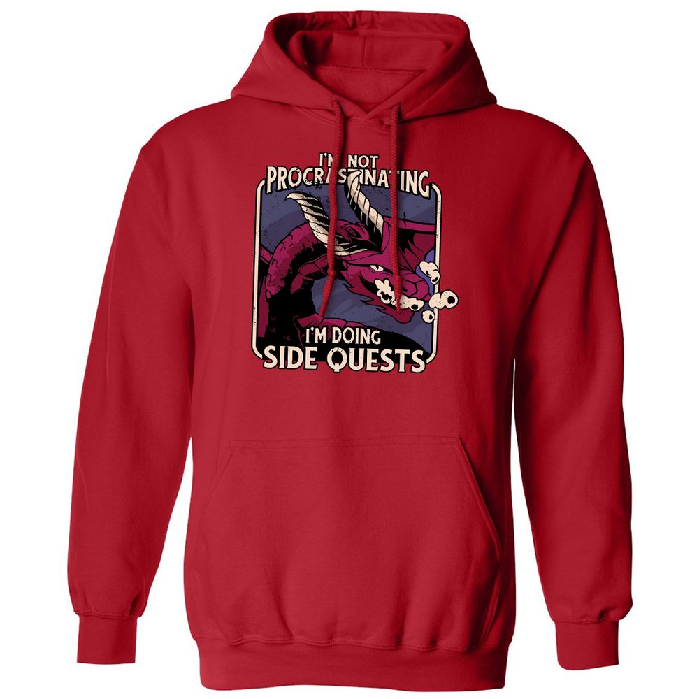 Doing Side Quests Classic Unisex Hoodie - Red - 5