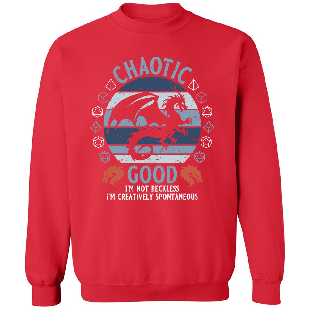 Chaotic Good 2 Classic Unisex Sweatshirt - Red - 5