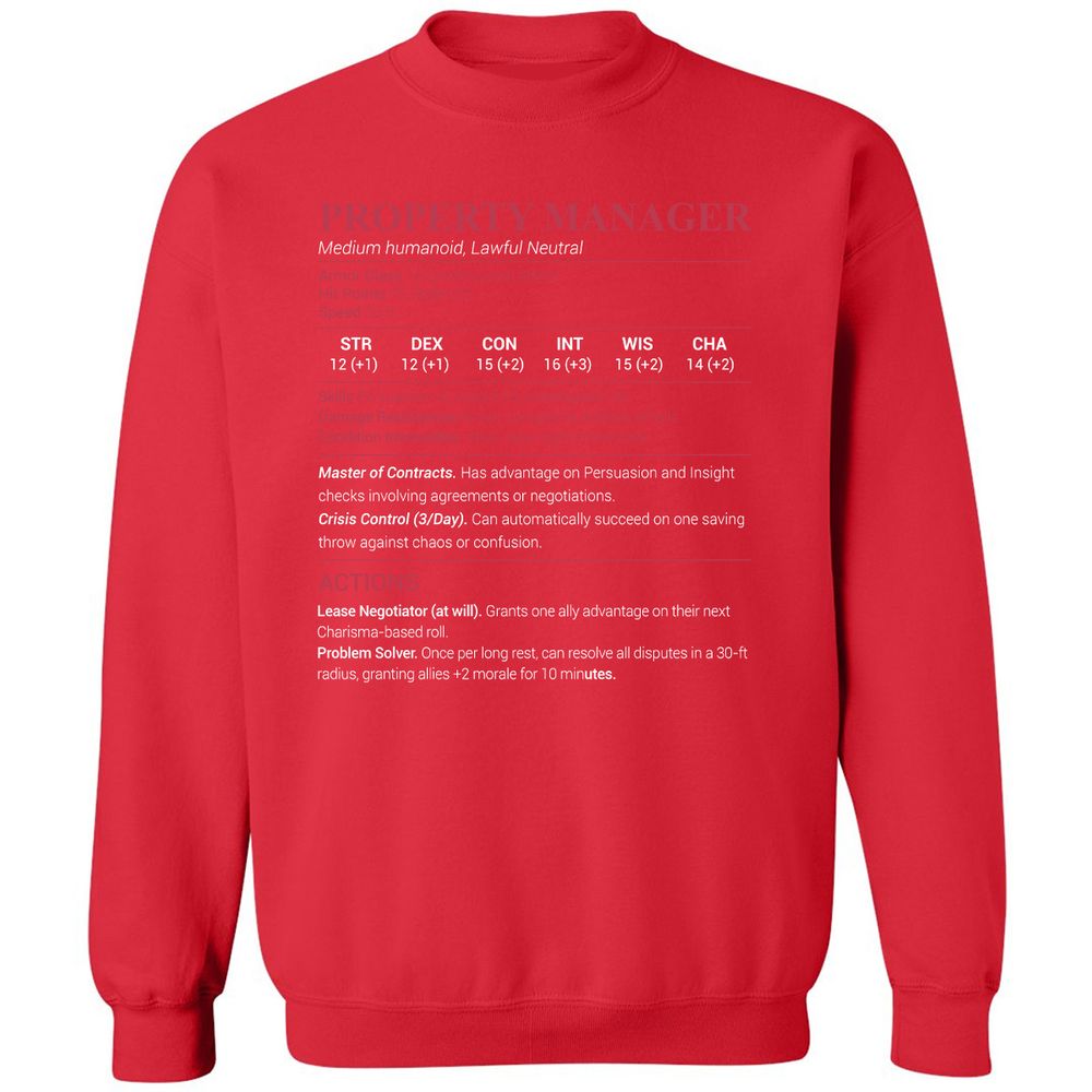 Property Manager Classic Unisex Sweatshirt - Red - 5