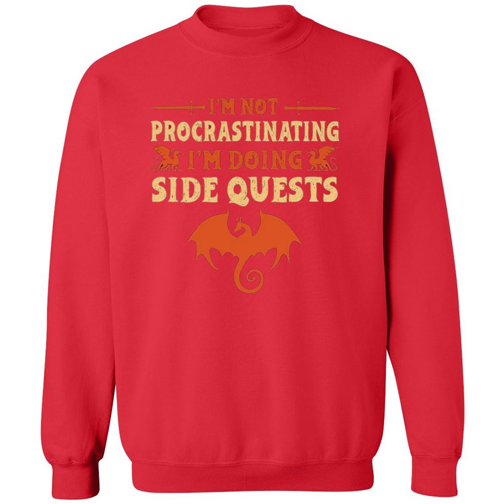 I'm Doing Side Quests Classic Unisex Sweatshirt - Red - 5