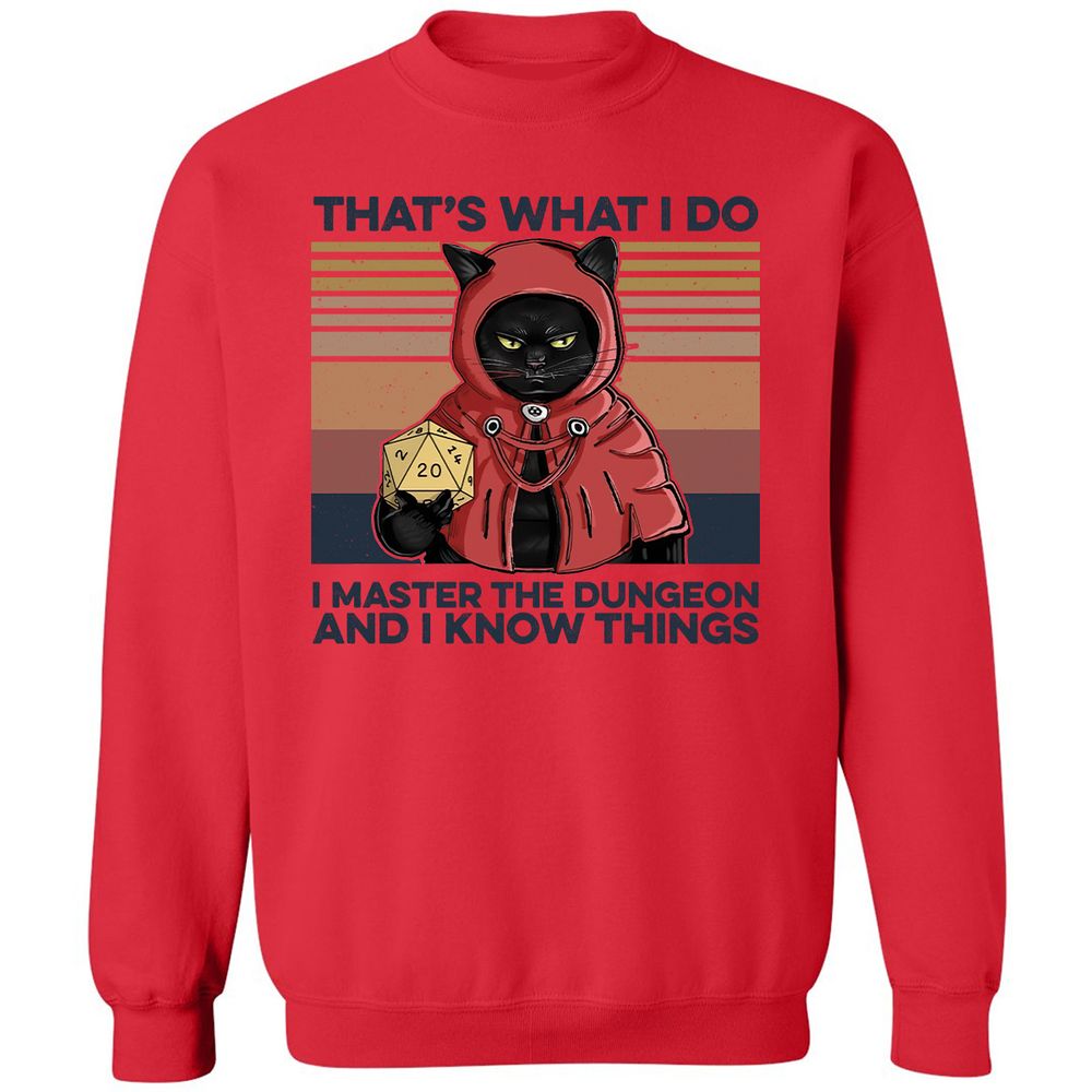 I Master The Dungeons Classic Unisex Sweatshirt - Red - 5