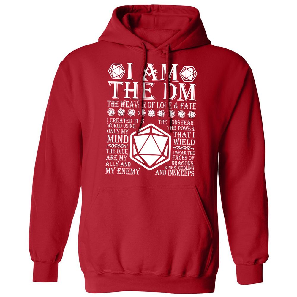 I Am The DM The Weaver Of Lore And Fate Classic Unisex Hoodie - Red - 5