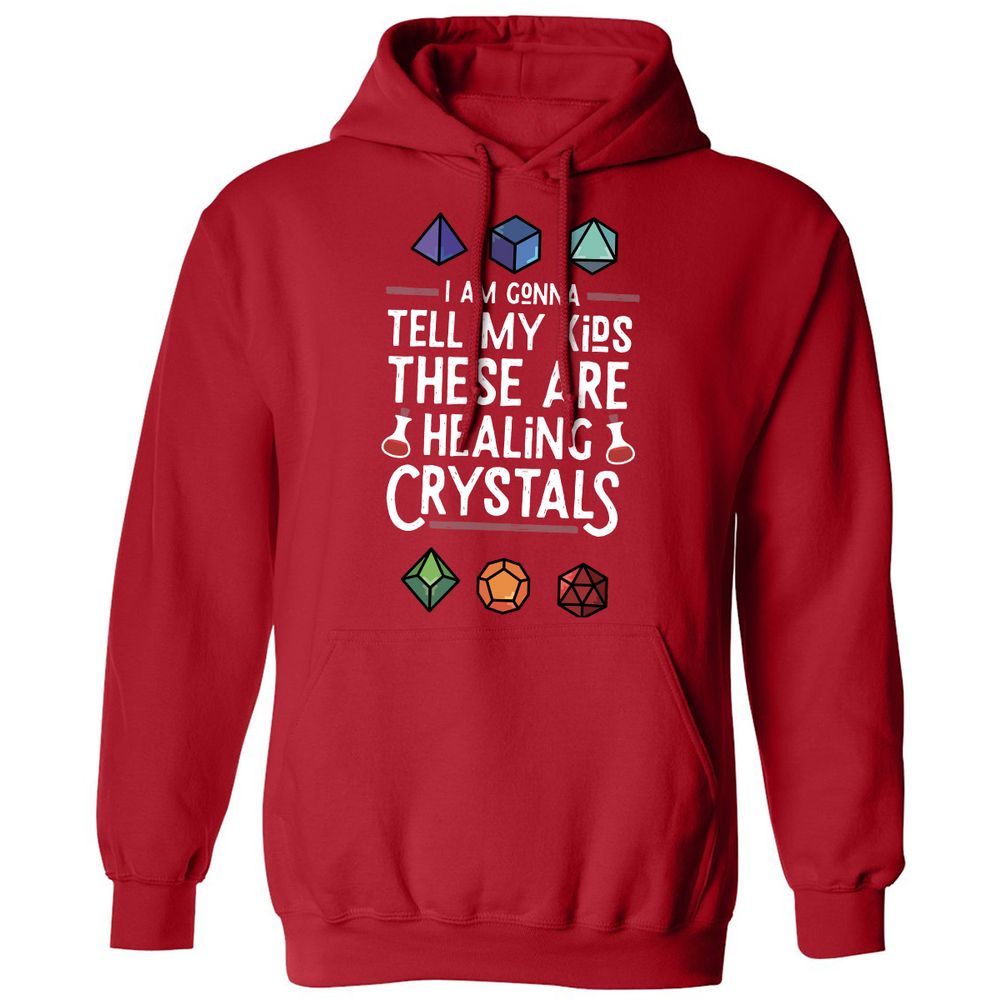 Healing Crystals Classic Unisex Hoodie - Red - 5